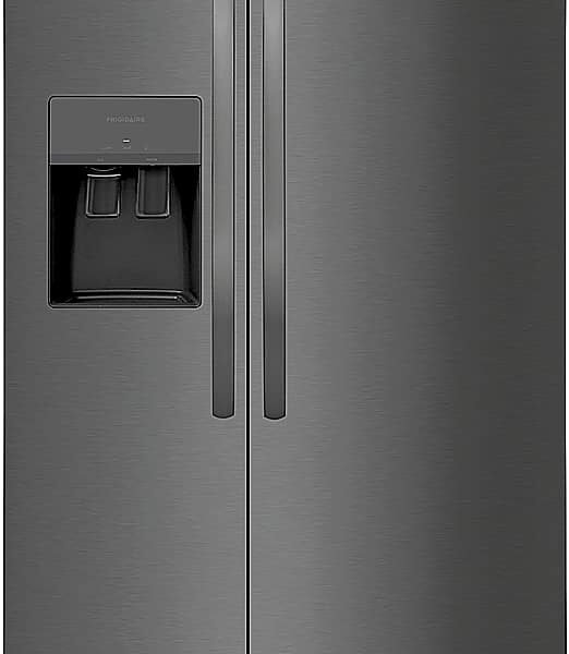 Frigidaire 25.6 Cu. Ft. Side-by-Side Refrigerator EvenTemp Cooling System Black Stainless Steel from Kings Outlet