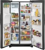 Frigidaire - 25.6 Cu. Ft. Side-by-Side Refrigerator with EvenTemp Cooling System - Black Stainless Steel - Image 4