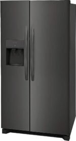 Frigidaire - 25.6 Cu. Ft. Side-by-Side Refrigerator with EvenTemp Cooling System - Black Stainless Steel - Image 3