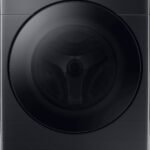 Samsung - 5.0 Cu. Ft. High-Efficiency Stackable Smart Front Load Washer with Steam and Super Speed Wash - Brushed Black