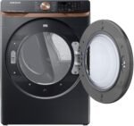 Samsung - 7.5 Cu. Ft. Stackable Smart Electric Dryer with Steam and Sensor Dry - Brushed Black - Image 6