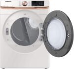 Samsung - 7.5 Cu. Ft. Stackable Smart Gas Dryer with Steam and Sensor Dry - Ivory - Image 6