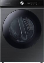 Samsung - BESPOKE 7.6 Cu. Ft. Stackable Smart Electric Dryer with Steam and Super Speed Dry - Brushed Black