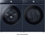 Samsung - BESPOKE 5.3 Cu. Ft. High-Efficiency Stackable Smart Front Load Washer with Steam and AI OptiWash - Brushed Navy - Image 7