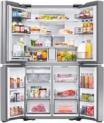 Dacor - 22.8 Cu. Ft. 4-Door French Reveal Door 36" Counter Depth Refrigerator with Beverage Center - Silver Stainless Steel - Image 3
