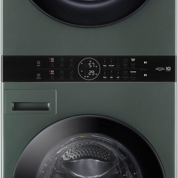 LG 4.5 Cu. Ft. HE Smart Front Load Washer 7.4 Cu. Ft. Electric Dryer from Kings Outlet