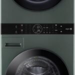 LG - 4.5 Cu. Ft. HE Smart Front Load Washer and 7.4 Cu. Ft. Gas Dryer WashTower with Steam and Built-In Intelligence - Nature Green