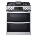 LG - 6.9 Cu. Ft. Smart Slide-In Double Oven Gas True Convection Range with EasyClean and InstaView - Stainless Steel - Image 6