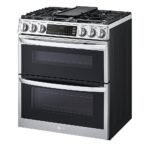 LG - 6.9 Cu. Ft. Smart Slide-In Double Oven Gas True Convection Range with EasyClean and InstaView - Stainless Steel - Image 5