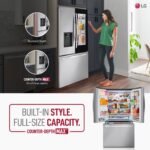LG Counter-Depth MAX 26.5 Cu. Ft. French Door Smart Refrigerator Internal Water Dispenser Stainless from Kings Outlet