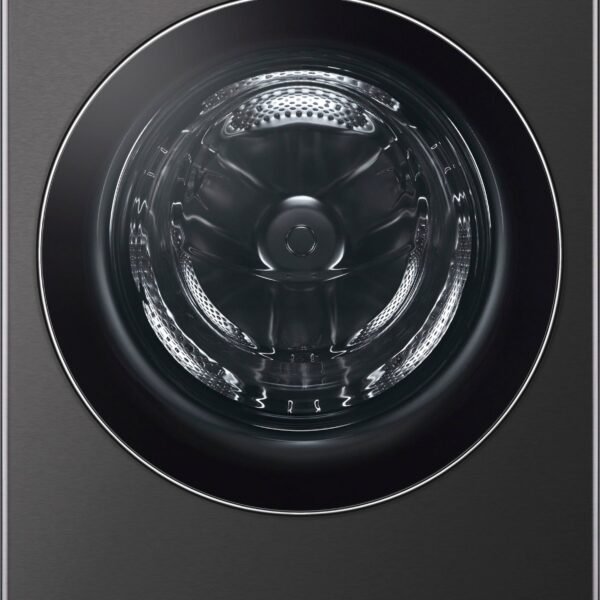 LG 5.0 Cu. Ft. High-Efficiency Stackable Smart Front Load Washer Steam TurboWash 360 Black from Kings Outlet