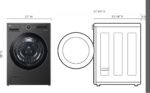 LG - 5.0 Cu. Ft. High-Efficiency Stackable Smart Front Load Washer with Steam and TurboWash 360 - Black Steel - Image 3