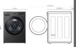 LG - 5.0 Cu. Ft. High-Efficiency Stackable Smart Front Load Washer with Steam and TurboWash 360 - Black Steel - Image 3