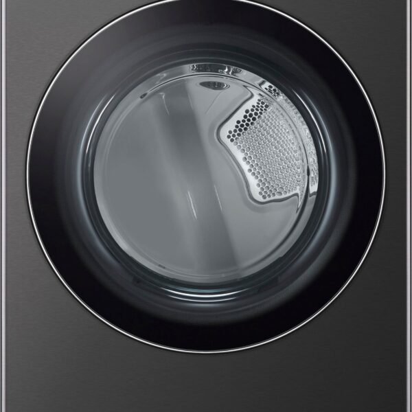 LG 7.4 Cu. Ft. Stackable Smart Gas Dryer TurboSteam Black Steel from Kings Outlet
