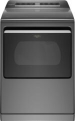 Whirlpool 7.4 Cu. Ft. Smart Electric Dryer Steam Advanced Moisture Sensing Chrome Shadow from Kings Outlet