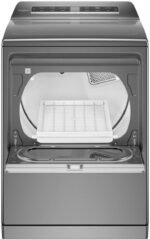 Whirlpool 7.4 Cu. Ft. Smart Electric Dryer Steam Advanced Moisture Sensing Chrome Shadow from Kings Outlet
