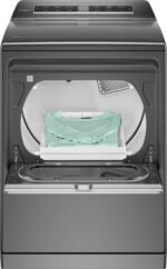 Whirlpool 7.4 Cu. Ft. Smart Electric Dryer Steam Advanced Moisture Sensing Chrome Shadow from Kings Outlet