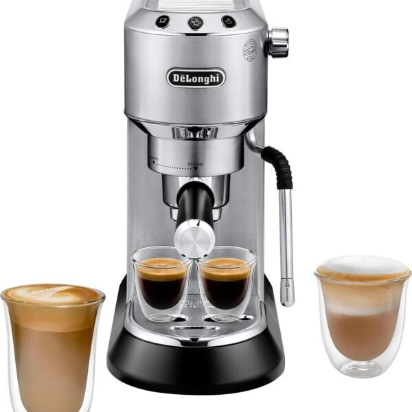 De Longhi EC885M Dedica Arte Pump Espresso Machine Stainless Steel from Kings Outlet