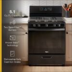 Whirlpool - 5.1 Cu. Ft. Freestanding Gas Range with Edge to Edge Cooktop - Black - Image 7