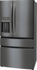 Frigidaire - Gallery 21.5 Cu. Ft. Counter-Depth 4-Door French Door Refrigerator - Black Stainless Steel - Image 2