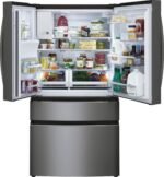 Frigidaire - Gallery 21.5 Cu. Ft. Counter-Depth 4-Door French Door Refrigerator - Black Stainless Steel - Image 4