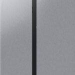 Samsung - BESPOKE Side-by-Side Counter Depth Smart Refrigerator with Beverage Center - Stainless Steel