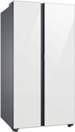 Samsung - BESPOKE Side-by-Side Smart Refrigerator with Beverage Center - White Glass - Image 6