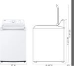 LG 4.1 Cu. Ft. High-Efficiency Top Load Washer TurboDrum Technology White from Kings Outlet