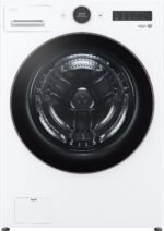 LG - 5.0 Cu. Ft. High-Efficiency Stackable Smart Front Load Washer with Steam and TurboWash 360 - White