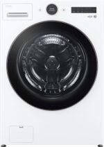 LG - 5.0 Cu. Ft. High-Efficiency Stackable Smart Front Load Washer with Steam and TurboWash 360 - White