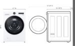 LG - 5.0 Cu. Ft. High-Efficiency Stackable Smart Front Load Washer with Steam and TurboWash 360 - White - Image 3