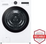 LG - 5.0 Cu. Ft. High-Efficiency Stackable Smart Front Load Washer with Steam and TurboWash 360 - White - Image 6