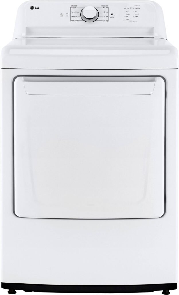LG 7.3 Cu. Ft. Gas Dryer Sensor Dry White from Kings Outlet
