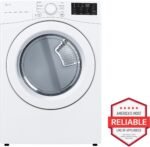 LG 7.4 Cu. Ft. Stackable Electric Dryer Wrinkle Care White from Kings Outlet