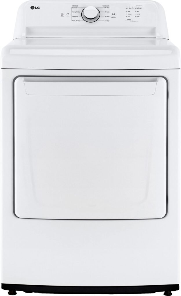 LG 7.3 Cu. Ft. Electric Dryer Sensor Dry White from Kings Outlet