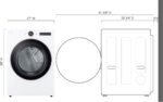 LG 7.4 Cu. Ft. Stackable Smart Electric Dryer Steam Sensor Dry White from Kings Outlet