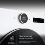 LG 7.4 Cu. Ft. Stackable Smart Electric Dryer Steam Sensor Dry White from Kings Outlet