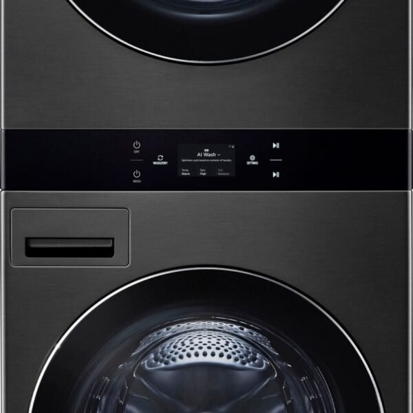 LG 5.0 Cu. Ft. HE Smart Front Load Washer 7.4 Cu. Ft. Electric Dryer from Kings Outlet