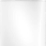 GE - 4.5 Cu. Ft. Top Load Washer with Water Level Control, Deep Fill, Quick Wash, and Glass Lid - White with Matte Black
