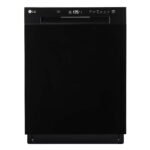 LG - 24" Front Control Built-In Stainless Steel Tub Dishwasher with SenseClean and 52 dBA - Black
