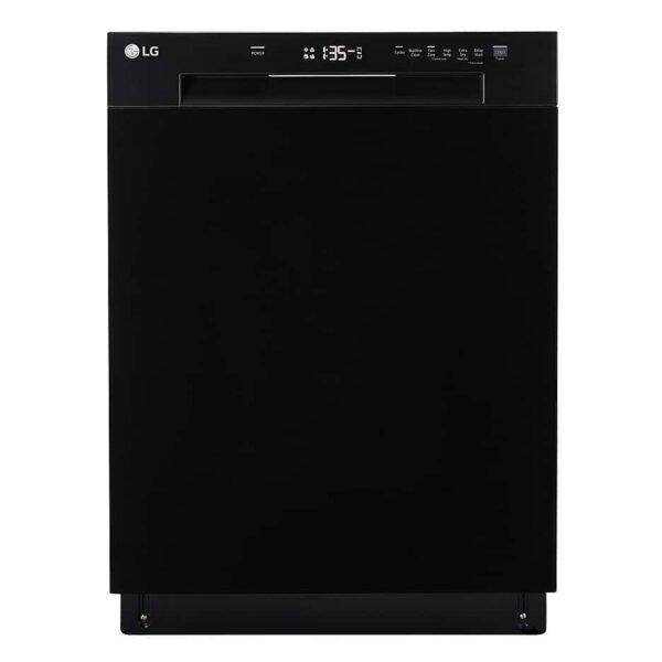 LG 24" Front Control Built-In Stainless Steel Tub Dishwasher SenseClean 52 dBA Black from Kings Outlet