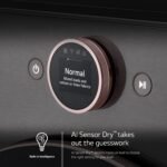 LG 7.4 Cu. Ft. Stackable Smart Electric Dryer Steam Sensor Dry Black Steel from Kings Outlet