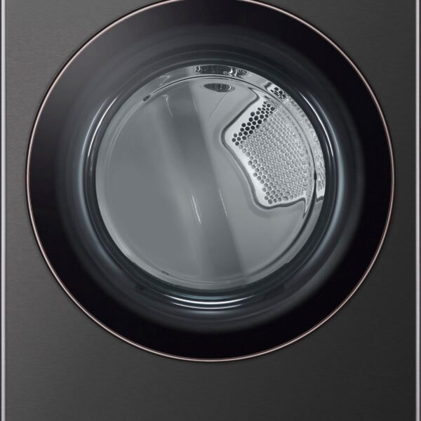 LG 7.4 Cu. Ft. Stackable Smart Gas Dryer Steam Sensor Dry Black Steel from Kings Outlet