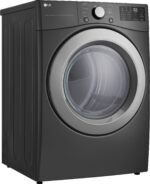 LG 7.4 Cu. Ft. Stackable Electric Dryer Wrinkle Care Middle Black from Kings Outlet