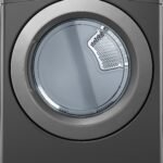 LG - 7.4 Cu. Ft. Stackable Electric Dryer with Wrinkle Care - Middle Black