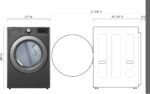 LG 7.4 Cu. Ft. Stackable Electric Dryer Wrinkle Care Middle Black from Kings Outlet