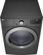 LG 7.4 Cu. Ft. Stackable Electric Dryer Wrinkle Care Middle Black from Kings Outlet