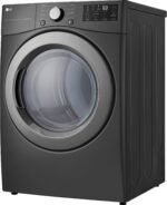 LG 7.4 Cu. Ft. Stackable Electric Dryer Wrinkle Care Middle Black from Kings Outlet