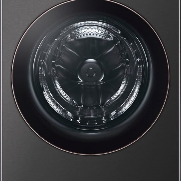 LG 5.0 Cu. Ft. High-Efficiency Stackable Smart Front Load Washer Steam TurboWash 360 Black from Kings Outlet