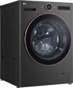 LG 5.0 Cu. Ft. High-Efficiency Stackable Smart Front Load Washer Steam TurboWash 360 Black from Kings Outlet